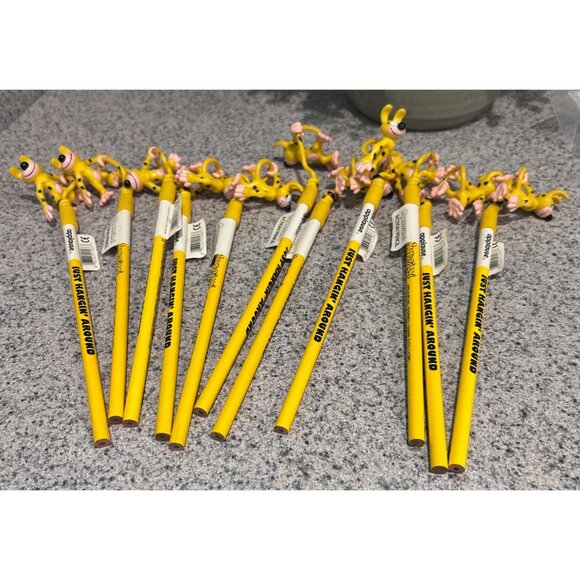 Marsupilami Action Pencils Disney Applause Inc. Yellow Figurine Top Set Lot 11 - Picture 1 of 6